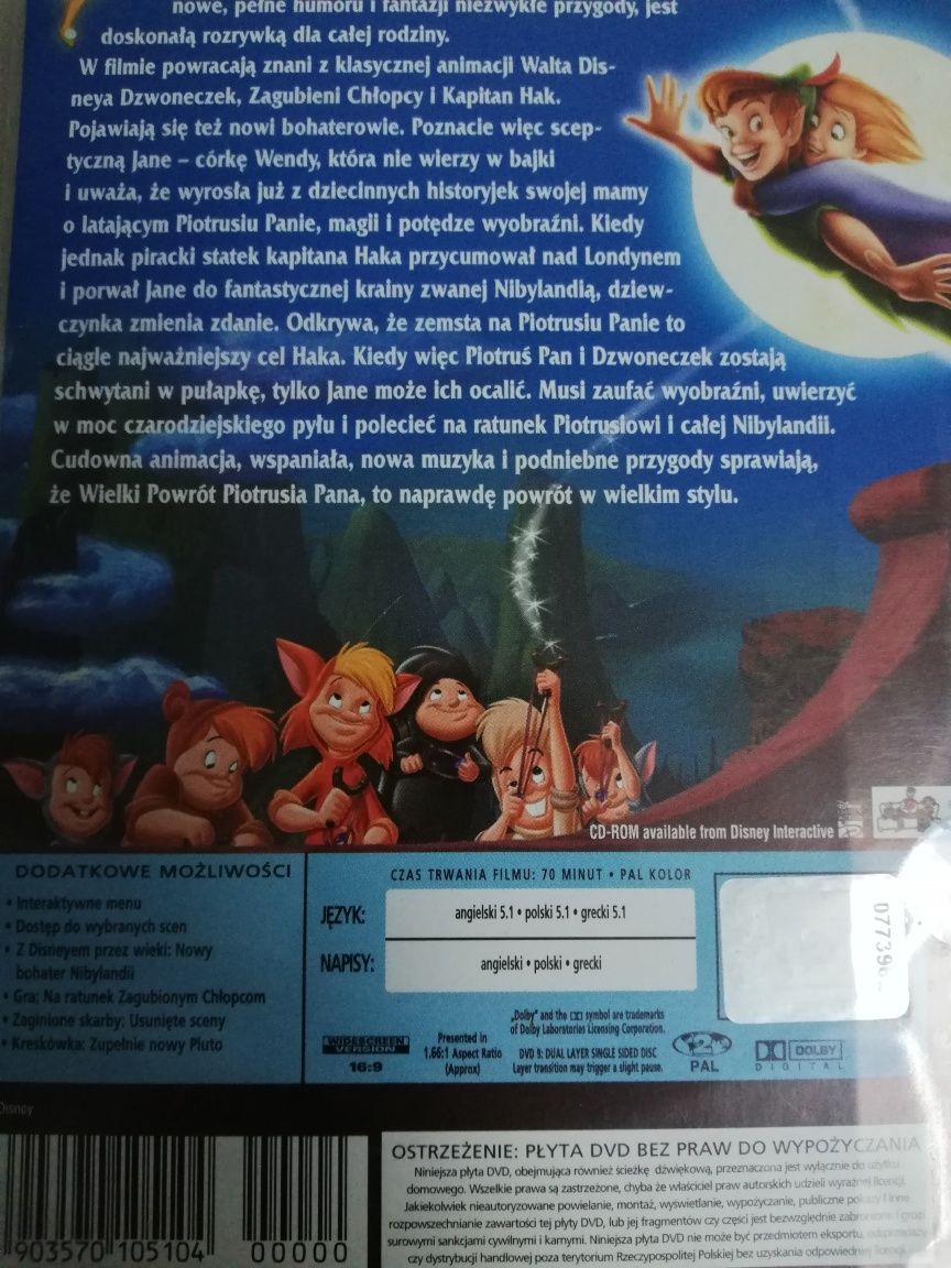 Piotruś Pan część 2 Dvd