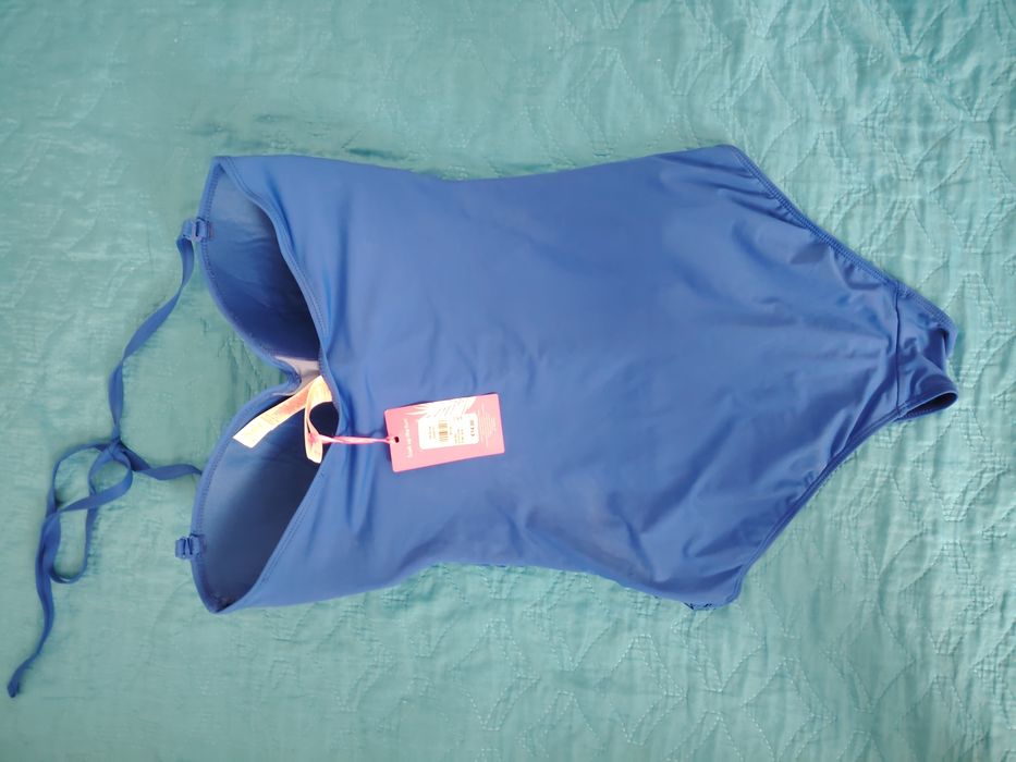Купальник сдельный яркий синий с чашечками  46-48р M-L