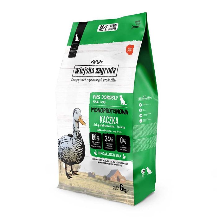 Wiejska Zagroda Adult Monoproteinowa z kaczką 6 kg