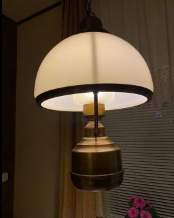 Candeeiro de tecto latão "SS Puritan 1889 Fall River Line"