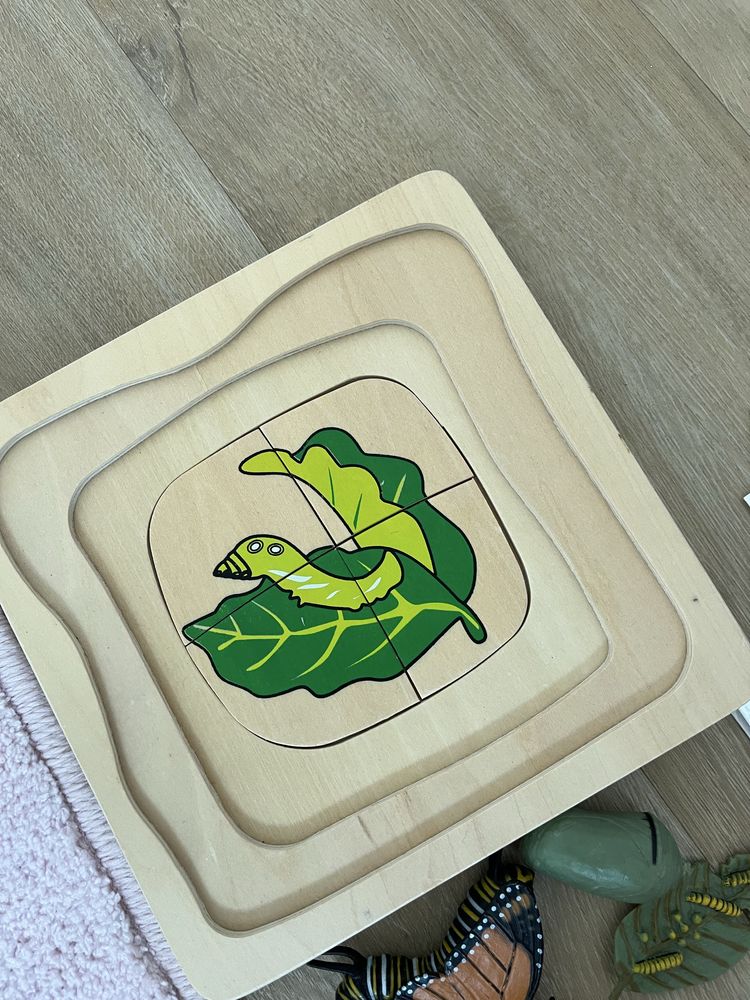 układnka przyroda Motyl puzzle drewniane montessori
