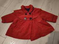 Czerwony płaszczyk dla dziewczynki 3-6 miesiąca