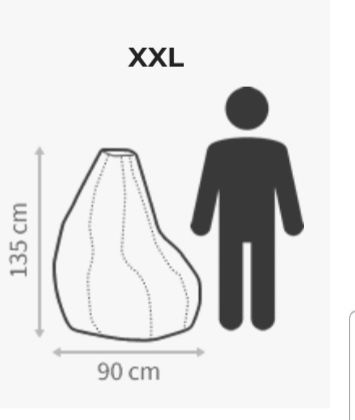 Puff pêra couro XXL
