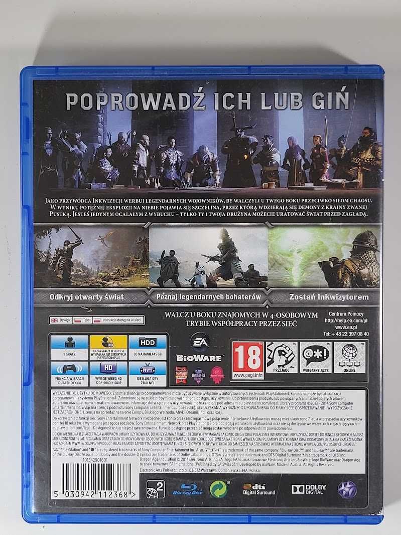 Dragon Age Inkwizycja / Gra PS4 / Sklep z grami / Warszawa / Mokotów