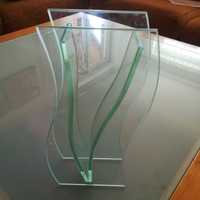 Nowoczesny geometryczny wazon szkło gięte