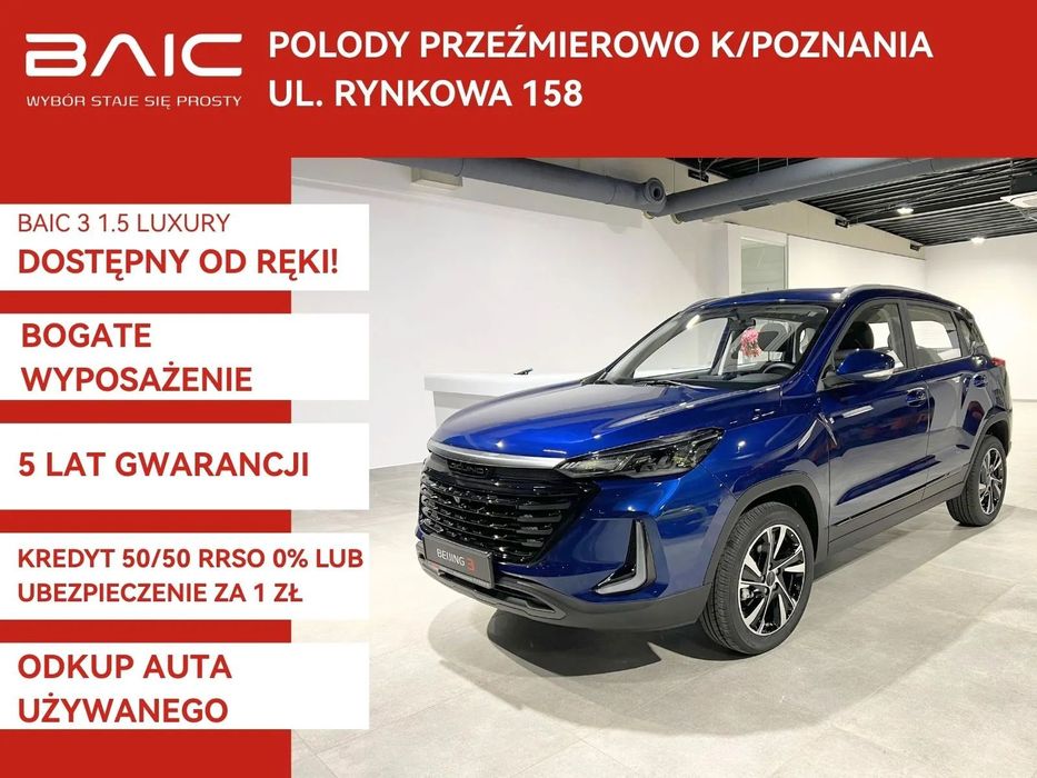 BAIC 3 1.5 136 KM | KREDYT 50/50 RRSO 0% | SZYBER DACH | 17'' FELGI | MANUAL