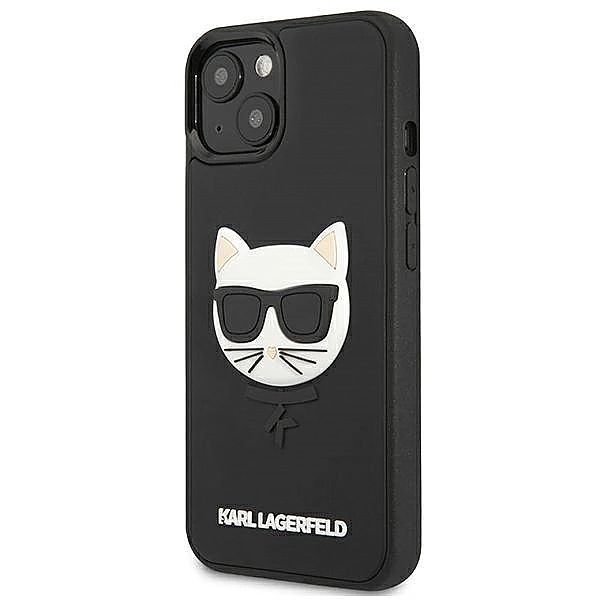 Etui Karl Lagerfeld 3D Rubber Choupette na iPhone 13 mini - czarne