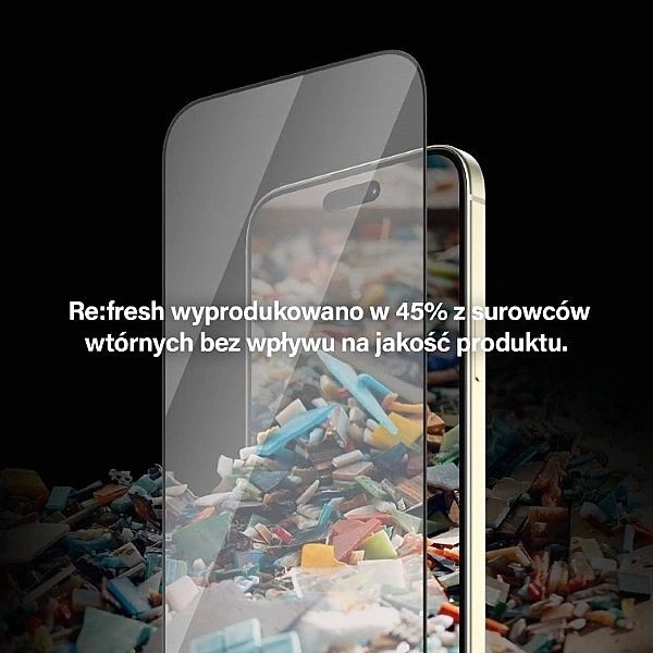 Szkło PanzerGlass Re:fresh Glass na iPhone 15 Plus z pozycjonerem