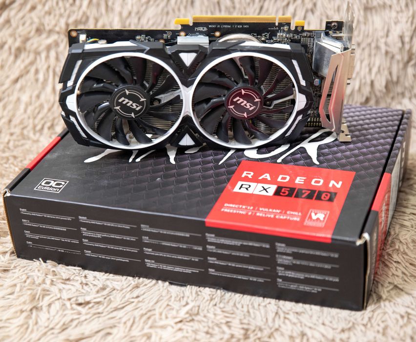 Відеокарта MSI Radeon RX 570 Armor 4GB OC (GDDR5) | Повний комплект