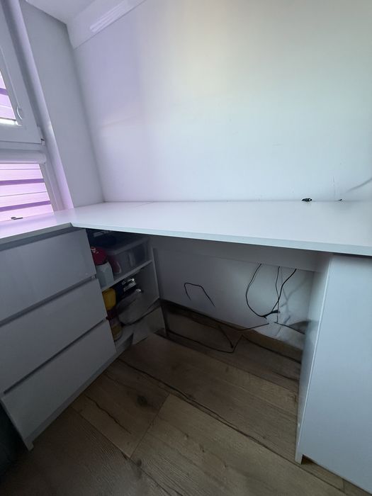 Biurko narożne młodzieżowe białe