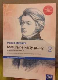 Ponad słowami.  Maturalne karty pracy z dziennikiem lektur.