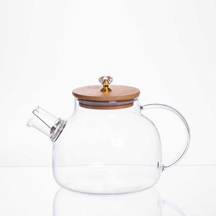 Чайний набір із товстого скла 5 предметів на 4 персони