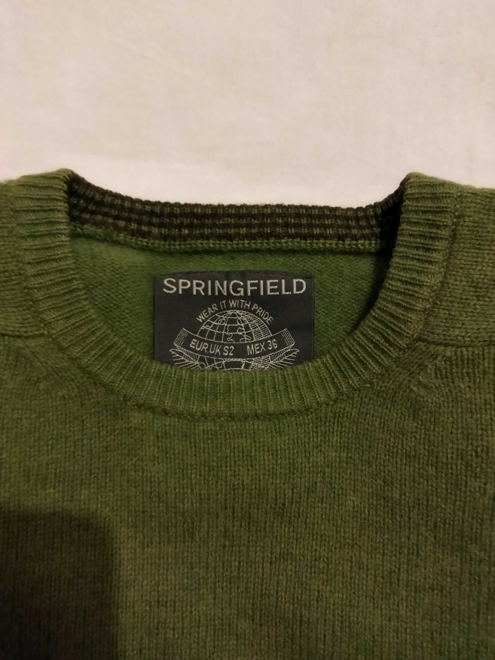Camisola de lã Springfield verde [tamanho S]