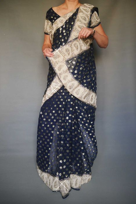 Сари индийское с чоли подарок