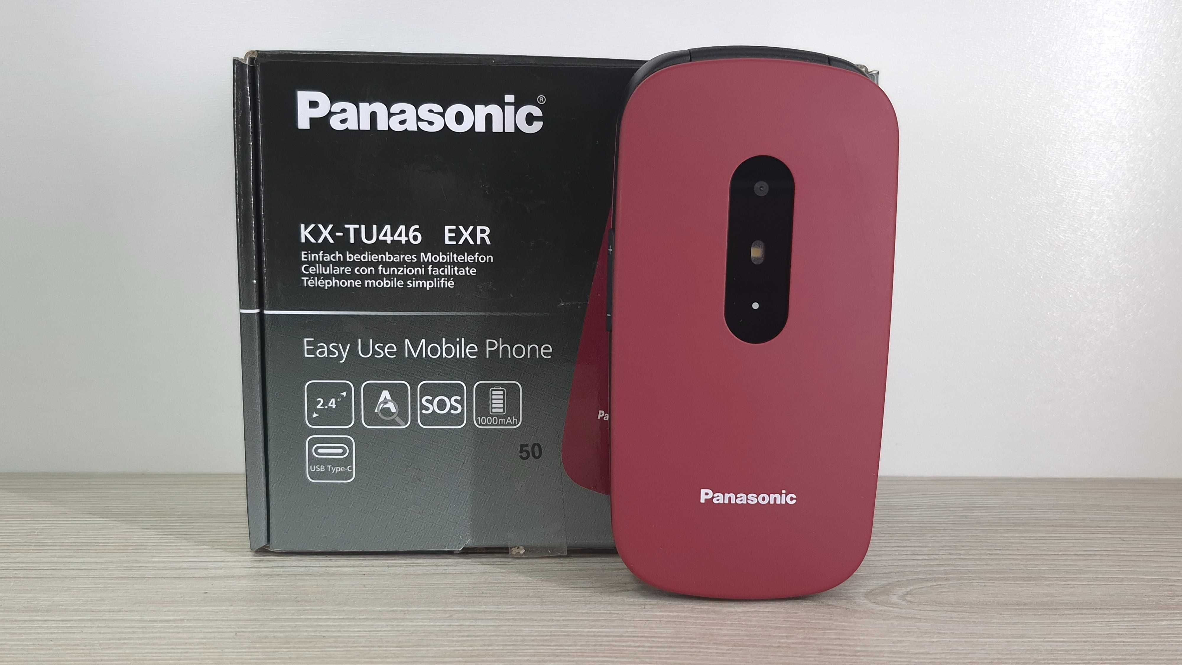 Telefon Panasonic KX-TU446EXR 3G czerwony dla seniora 2,4" TFT 32MB