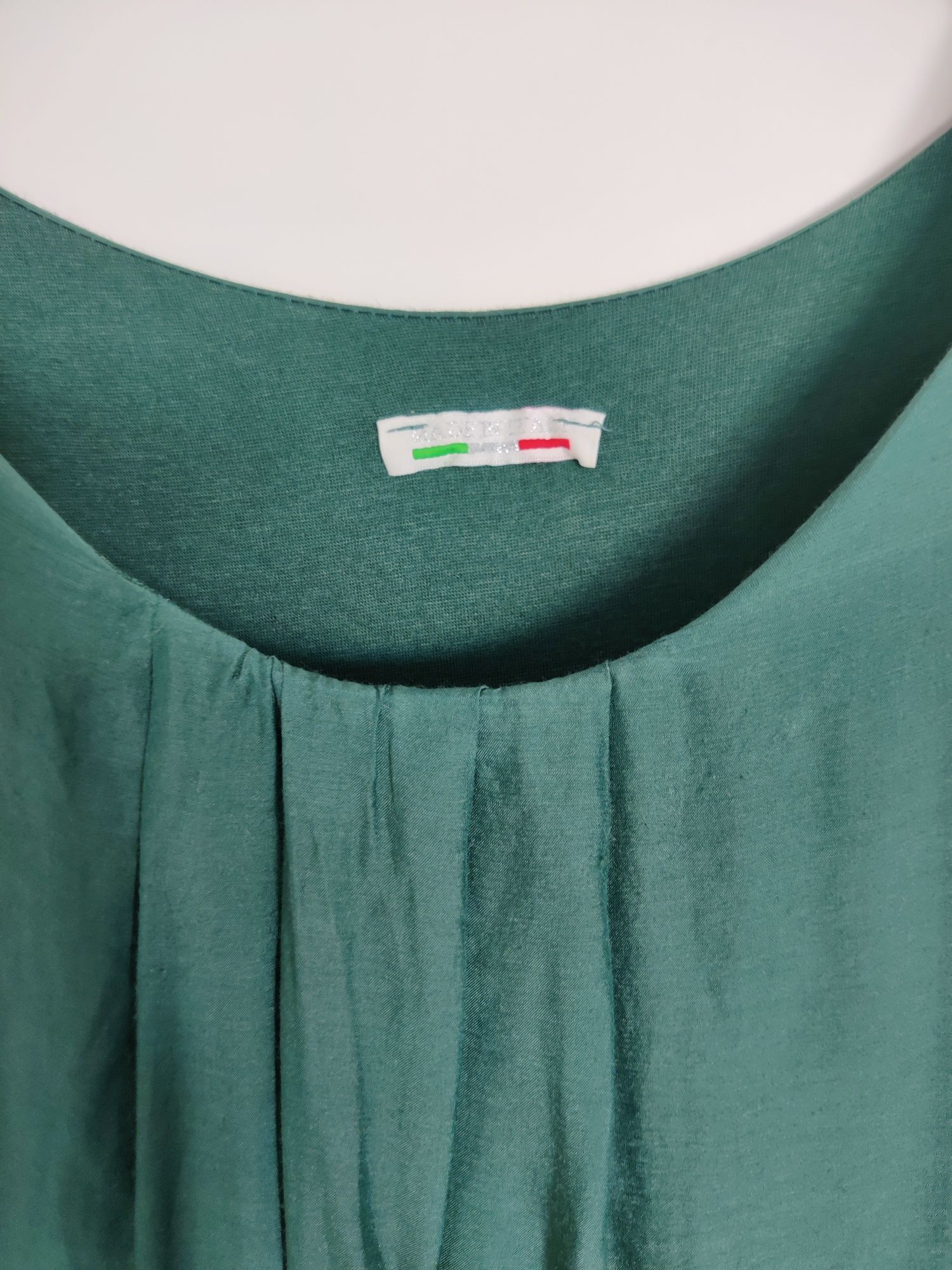 Túnica-blusa verde oversize