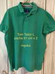 Tom Tailor L zieloną męska koszulka polo t-shirt lato