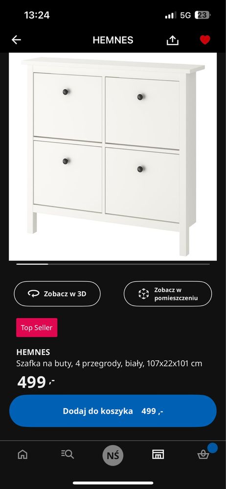 Szafka na buty ikea hemnes - NOWA ZAPAKOWANA