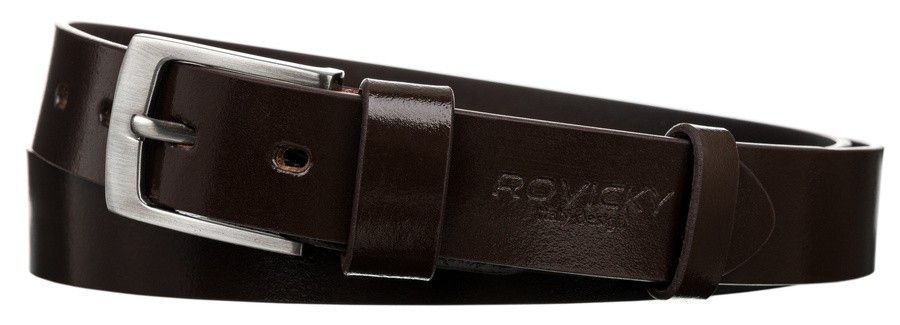 wąski pasek męski z polerowanej skóry naturalnej licowej - rovicky 100