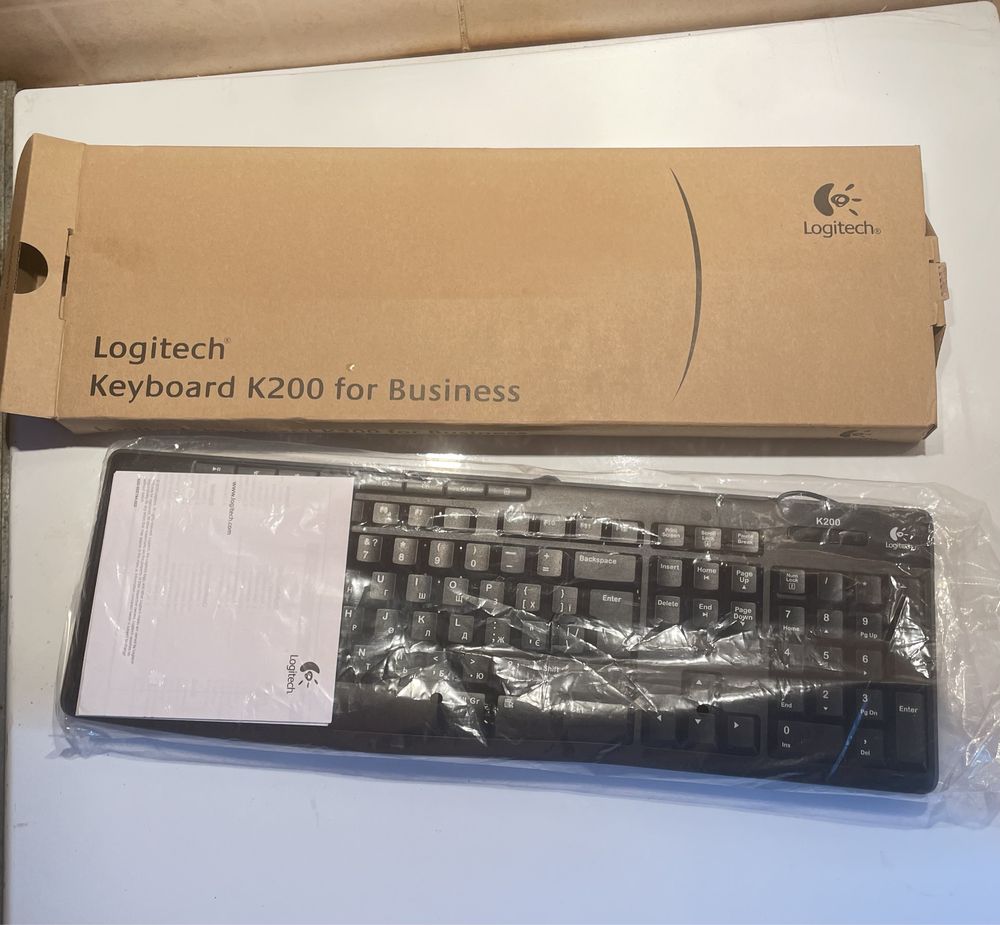 Клавиатура (клавіатура) проводная (дротова) Logitech 200 новая
