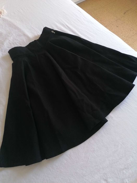 Vintage Saia Preta Tamanho XS/34