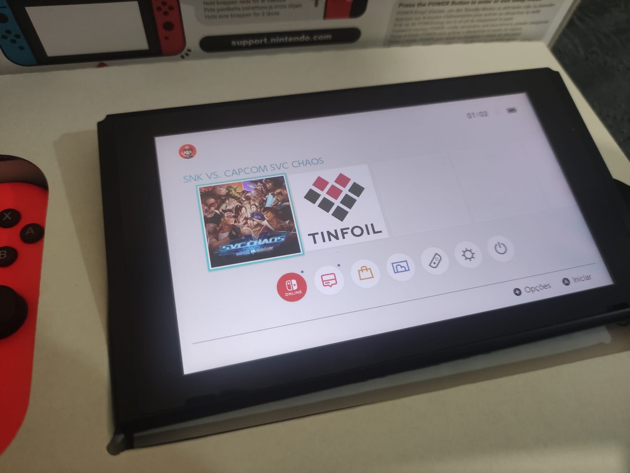 Nintendo switch V2 desbloqueada com chip