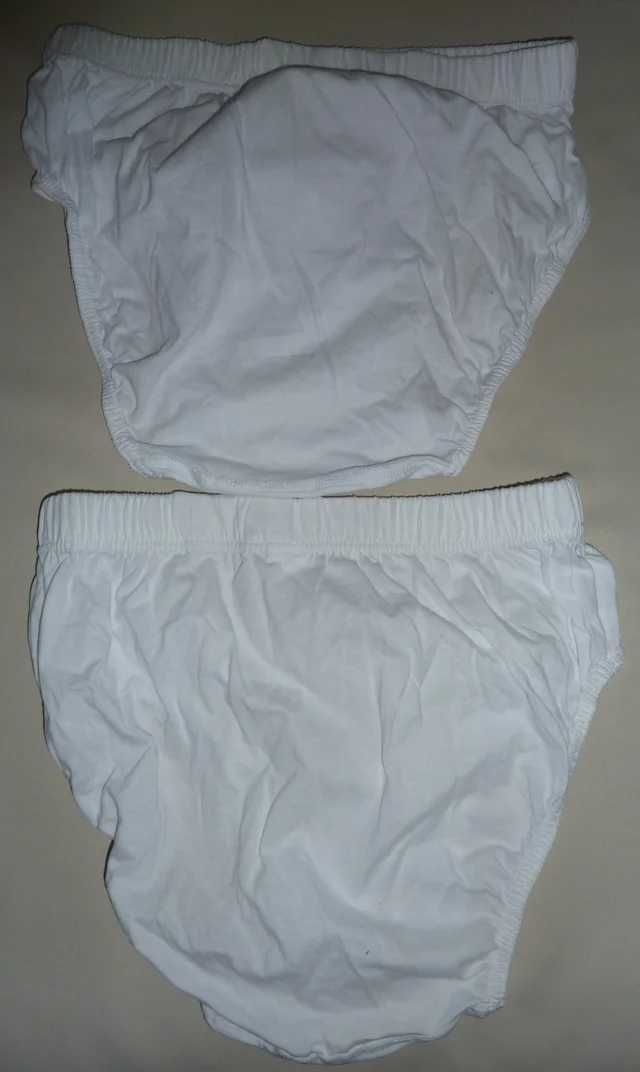Conjunto de 4 cuecas azul marinho e branco algodão XL