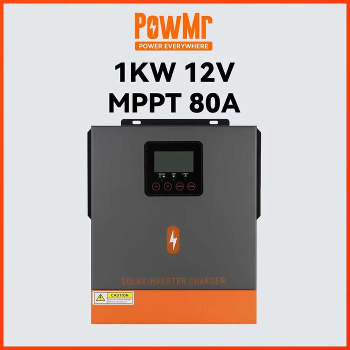 Гибридний Інвертор сонячний PowMR 1000W (12V) POW-HVM 20-150V, LiFePO4