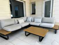 Conjunto jardim relax sofa e mesa alumínio