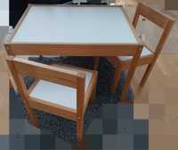 IKEA LATT drewniany stolik i dwa krzesełka dla dziecka