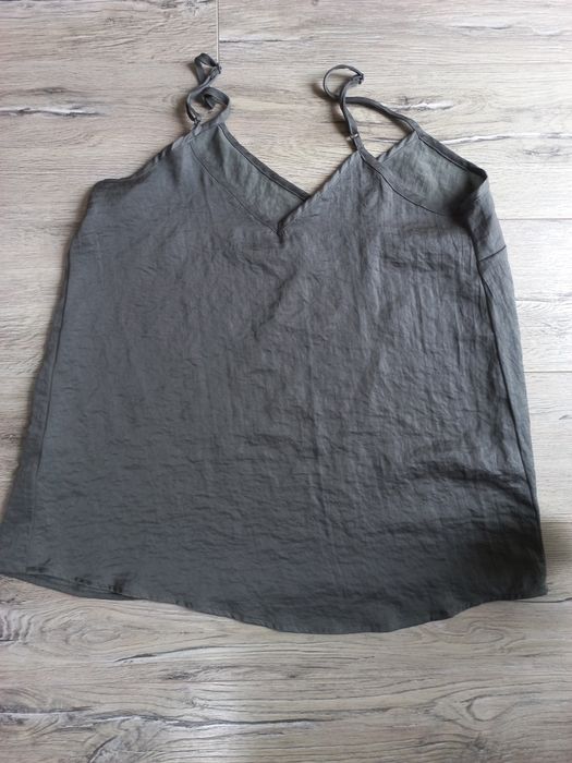 Damska koszulka na ramiączkach zielona rozm S