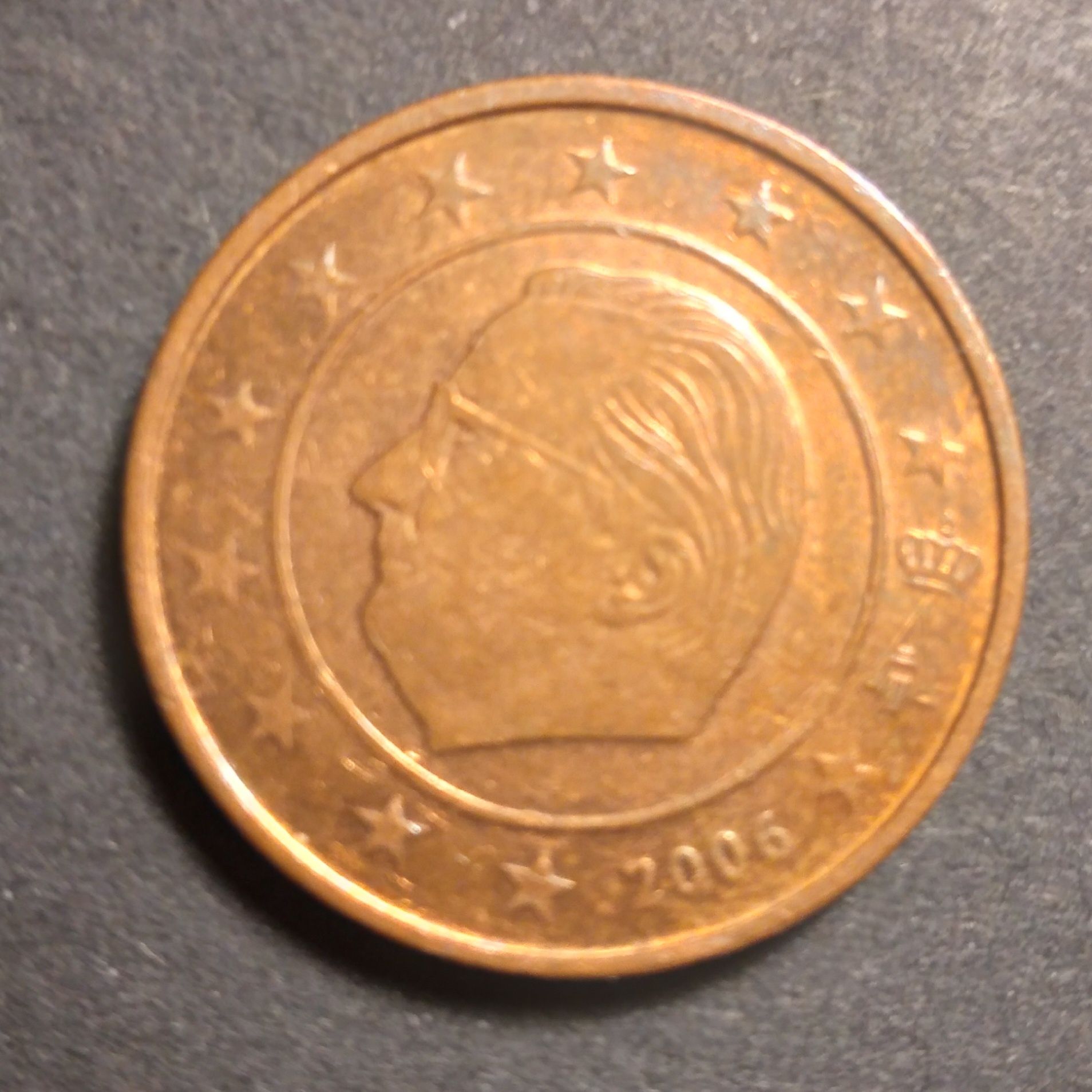 Moedas de 2 eurocent da Bélgica