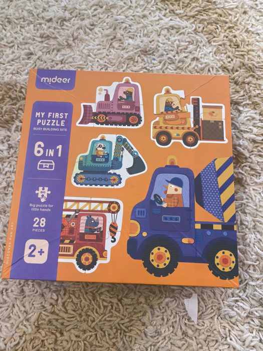 пазли mideer 2+ машини, риби