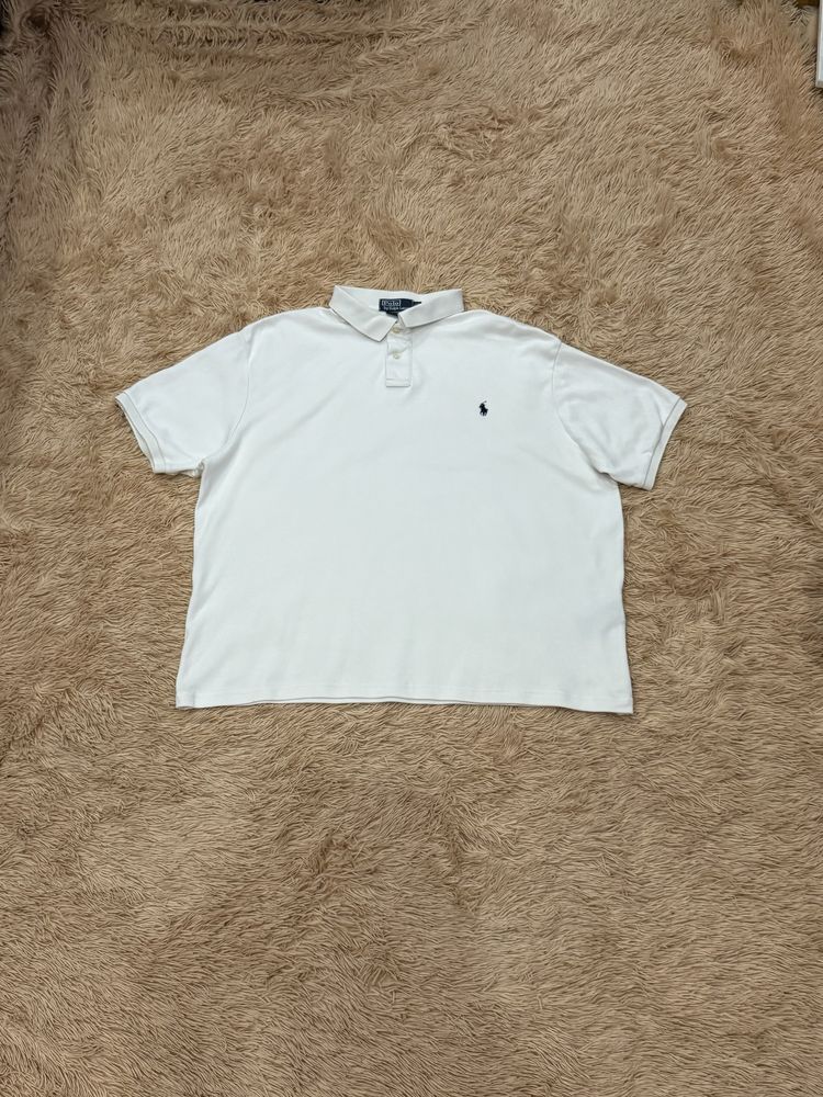 Белая поло футболка polo ralph lauren ральф лорен оригинал xxl 2xl