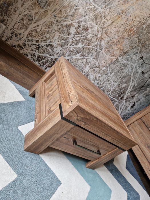 Szafka nocna do sypialni black red white