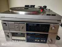 Gira Discos Sanyo TP 220 leitor de vinil + Rádio + Leitor de cassetes