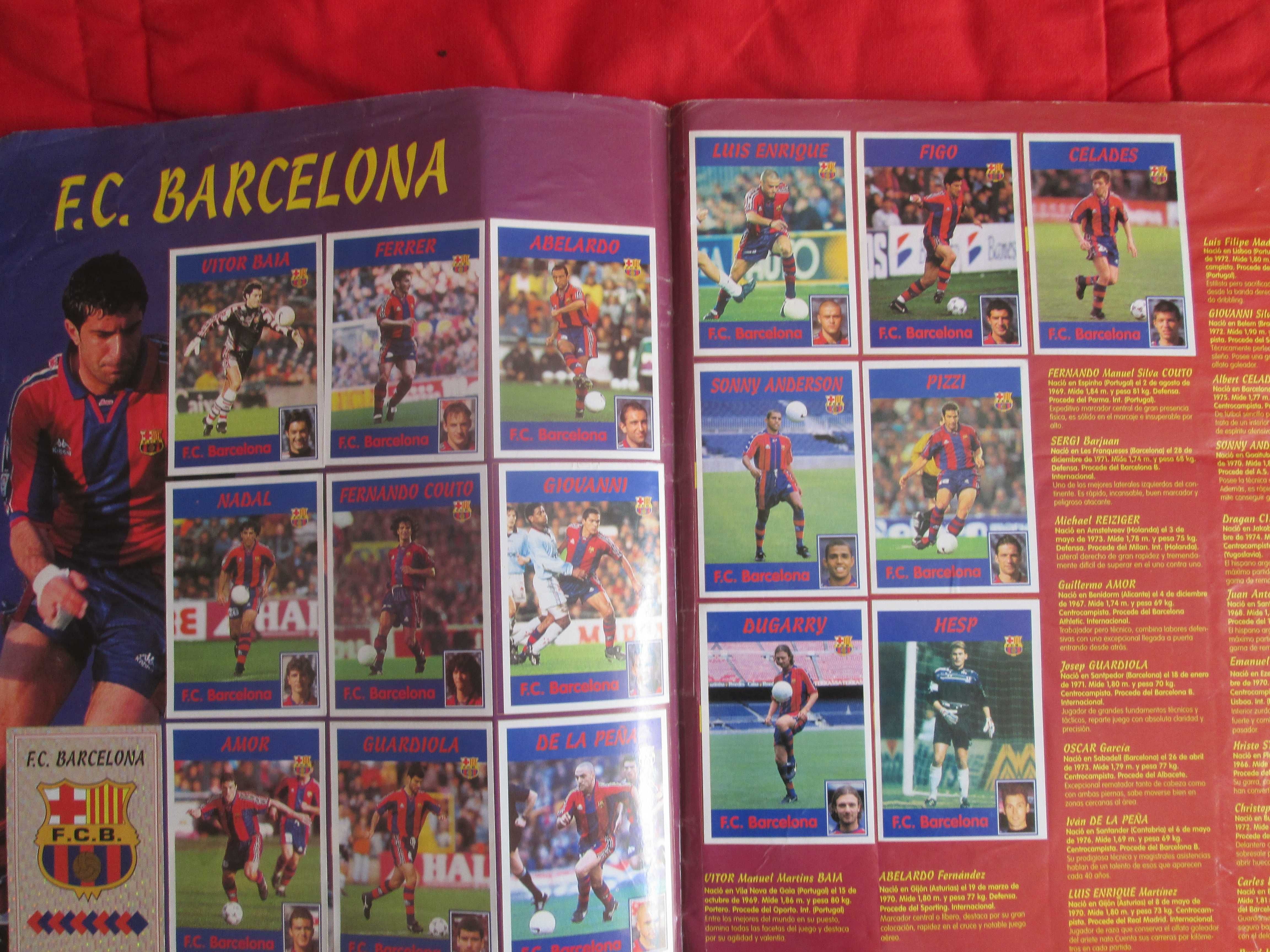 Caderneta de cromos completa Panini La Liga 97/98