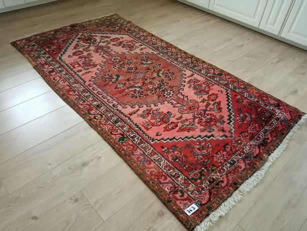 Przepiękny Irański ręcznie tkany wełniany dywan Shiraz 112x210cm 763