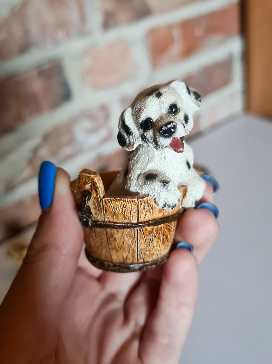 Figurka ceramiczna ozdoba dekoracja pies piesek dalmatyńczyk terrier