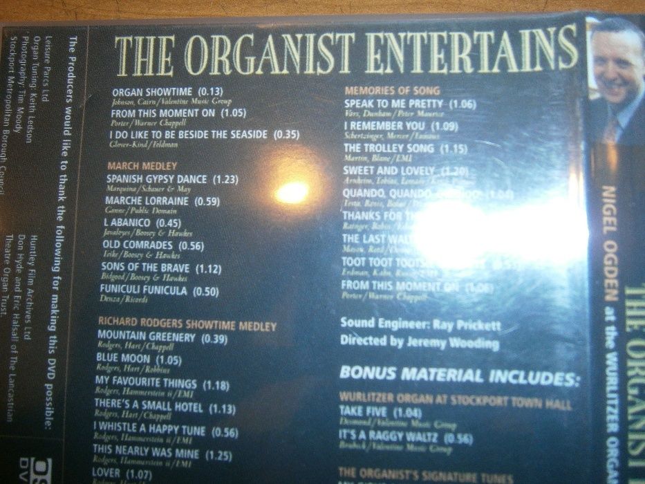 DVD - The Organist Entertains - Nigel Ogden