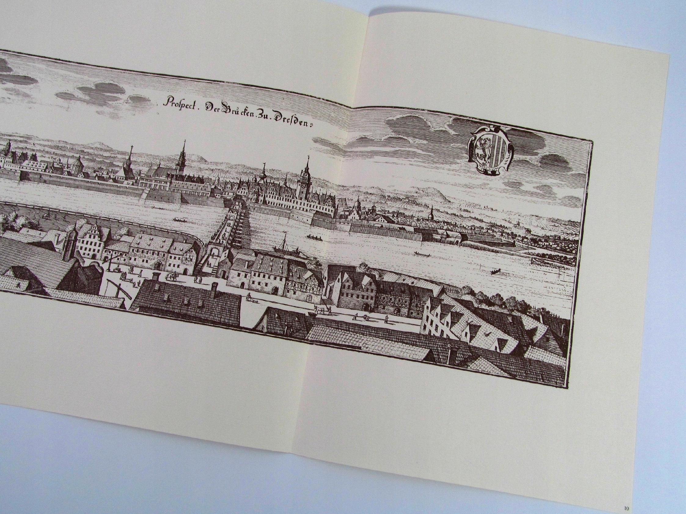stara mapa widok miasta drezno papier czerpany 10