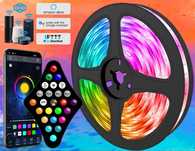 Светодиодная лента Led 20м Bluetooth+пульт Rgb стрічка подсветка 5050