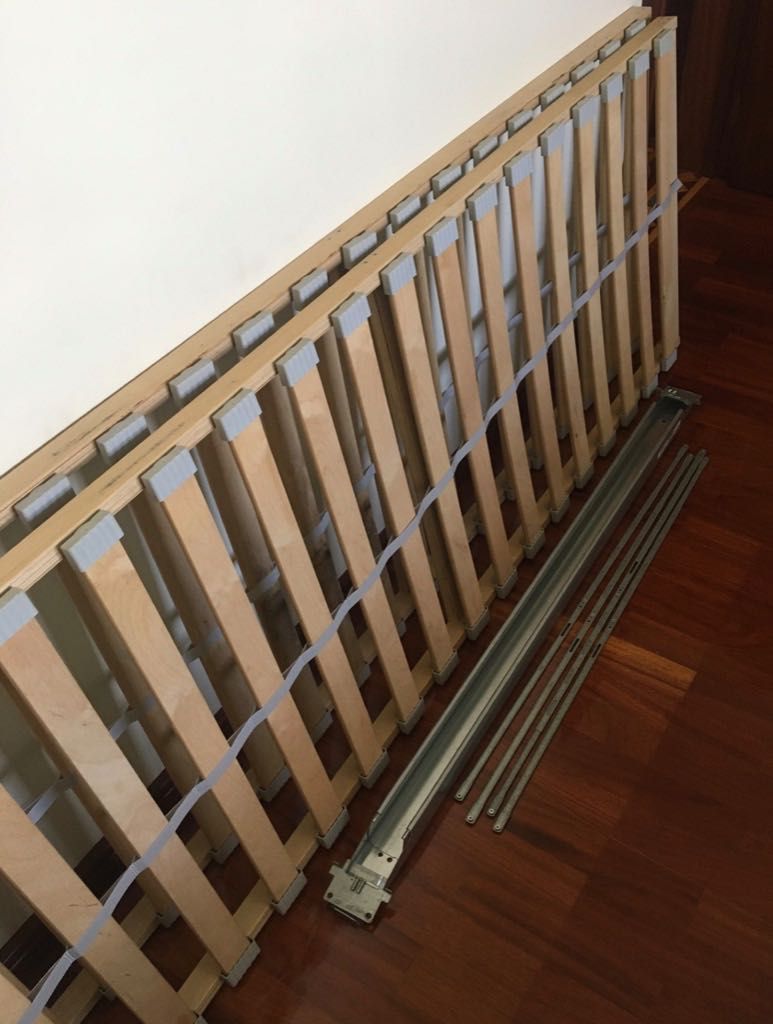 CAMA DE CASAL (Ikea) 1.40X2.00 COMPLETA com trave e estrado