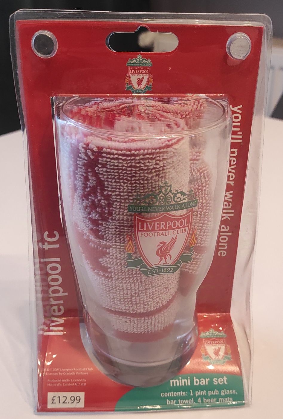 Kufel ręcznik zestaw barowy kibica Liverpool FC 6 elem. (F10)