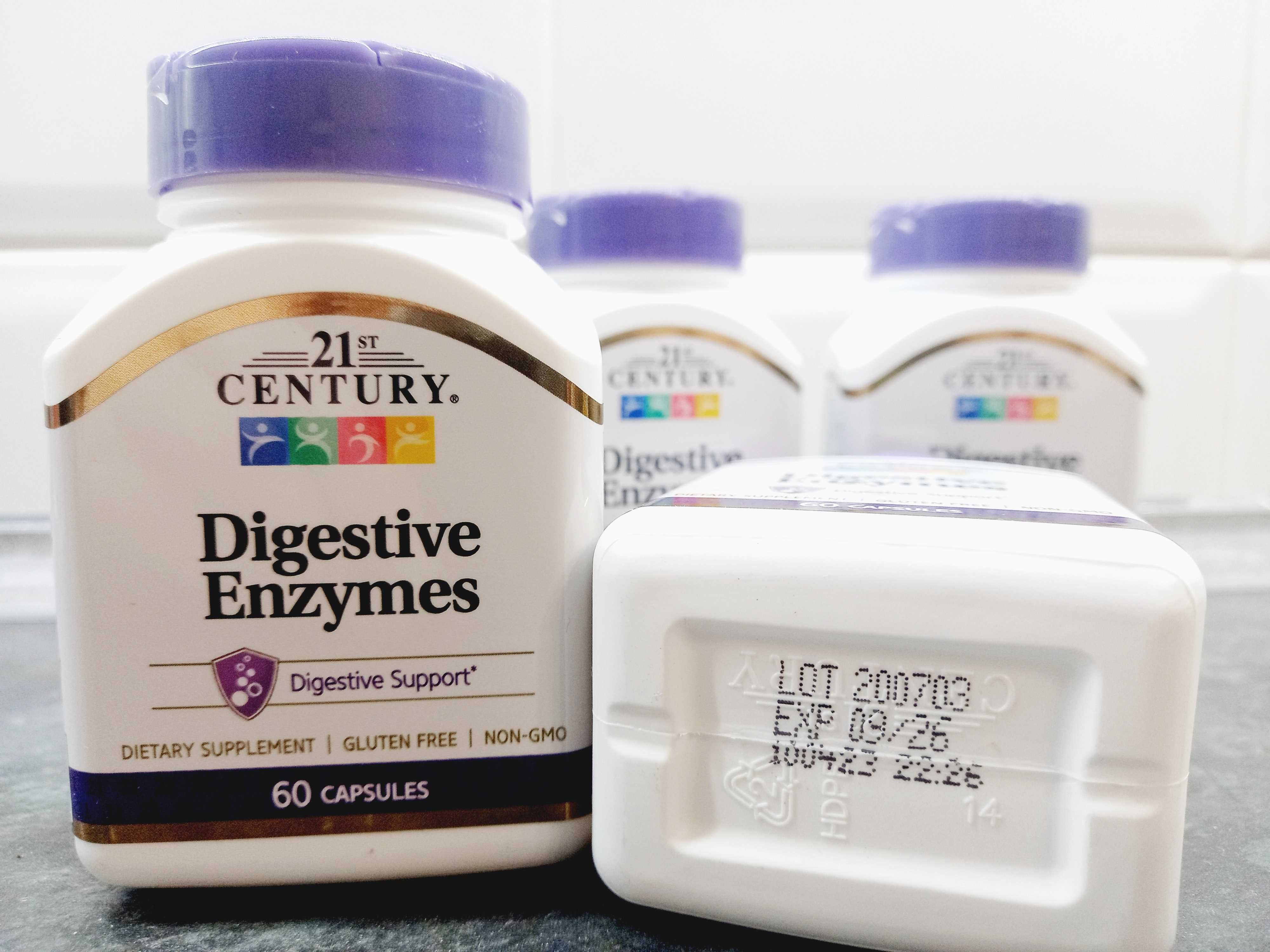 21st Century, Digestive Enzymes (60 капс.), ферменты, энзимы, ферменти