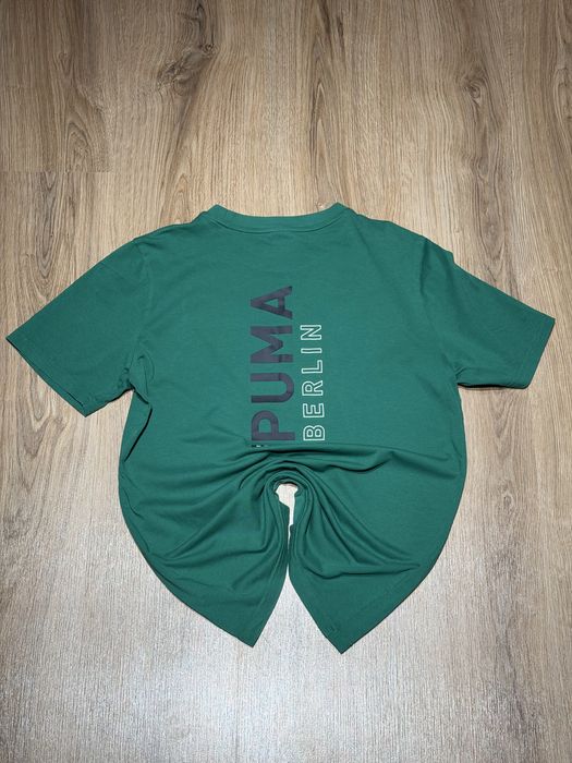 T-shirt Puma męski • rozmiar S • ciemnozielony