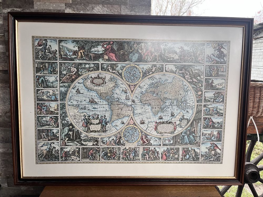 Mapa świata starego wydania
