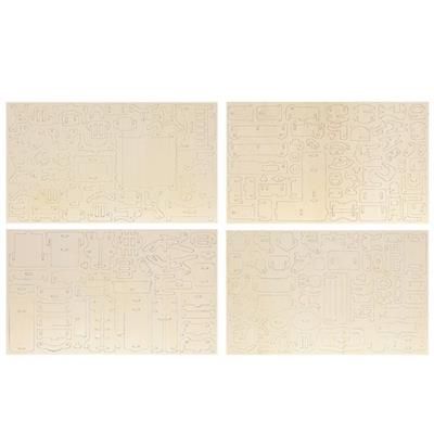 Zestaw mebelków drewnianych dla lalek 34 el