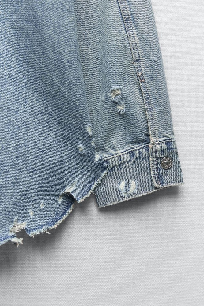 Оверсайз джинсова куртка zara, колекція 2023, розмір l (Xl)