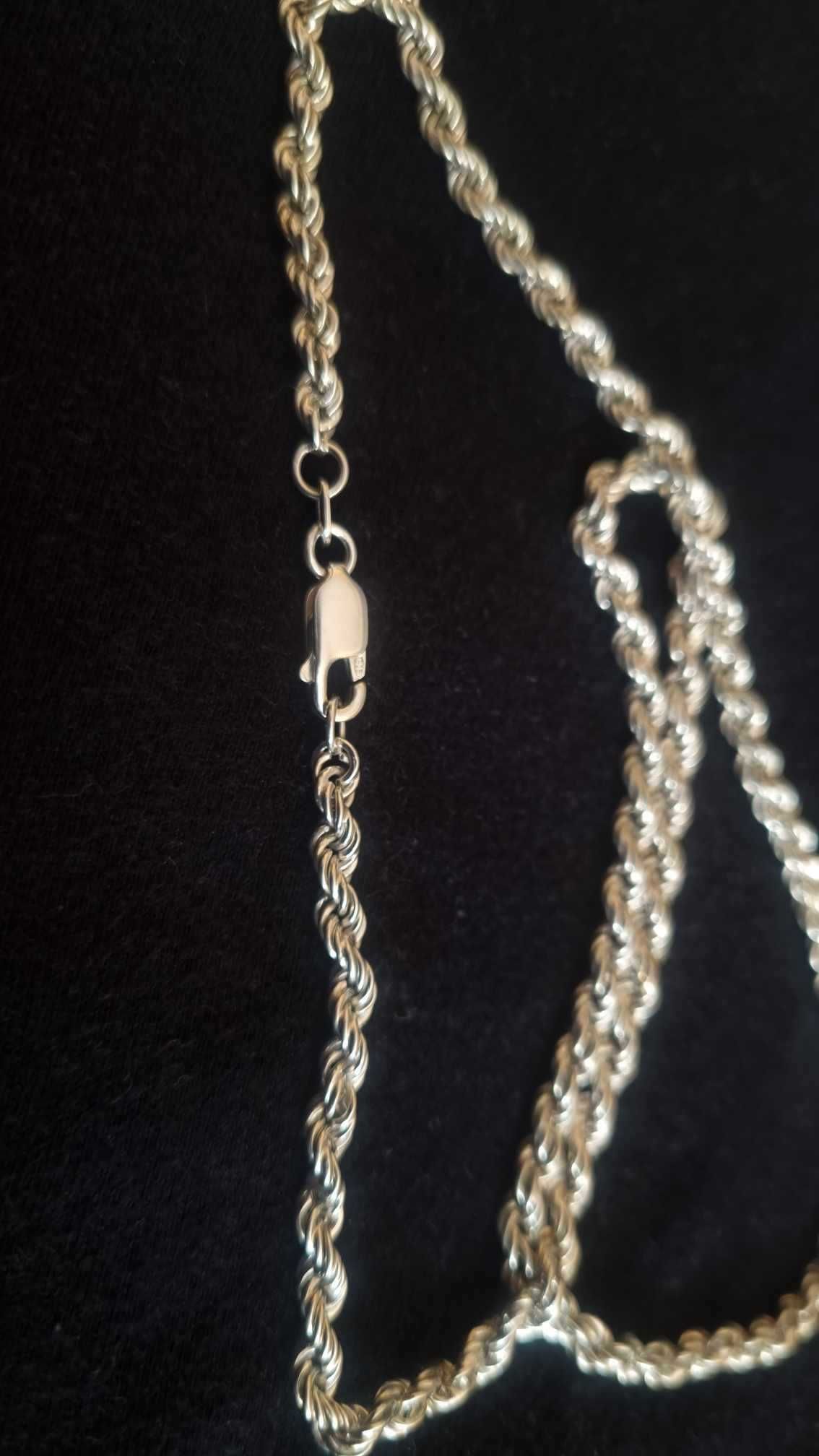 srebro 925 łańcuszek KORDEL kord korda 47cm 3mm 10g
